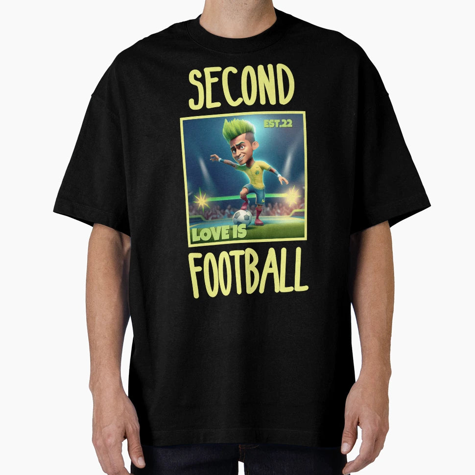 Second Love Is Footbal T-Shirt - Minimalist Print for Adults - T-Shirt, Sweatshirt, Hoodie