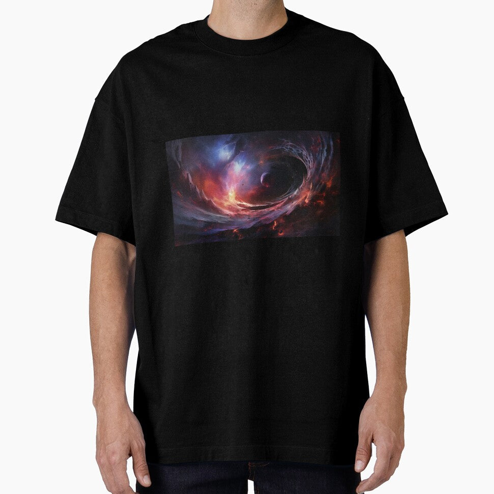 Dark Fantasy Landscape Galactic Waves by Masterpiece - Adult & Kids T-Shirts, Sweatshirts & Hoodies apparel design preview 1