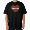 Love American Football Heart Sports T-Shirt - Aesthetic Graphic Unisex - T-Shirt, Sweatshirt, Hoodie