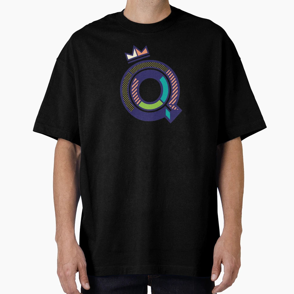 Crowned Q Initial T-Shirt - Custom Art Print Unisex - T-Shirt, Sweatshirt, Hoodie