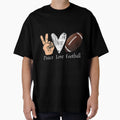 Funny Peace Love Football Sports Lover T-Shirt - Aesthetic Graphic Unisex - T-Shirt, Sweatshirt, Hoodie