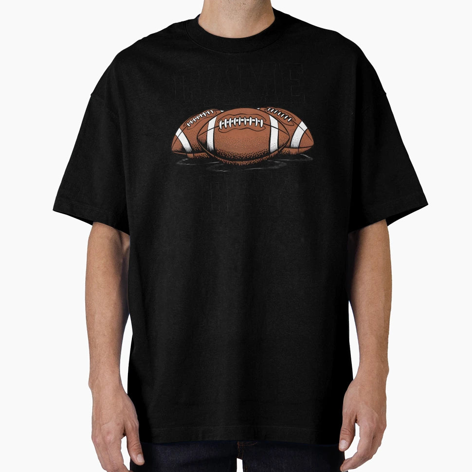 Game Day Football Triple Ball T-Shirt - Streetwear Style for Adults - T-Shirt, Sweatshirt, Hoodie
