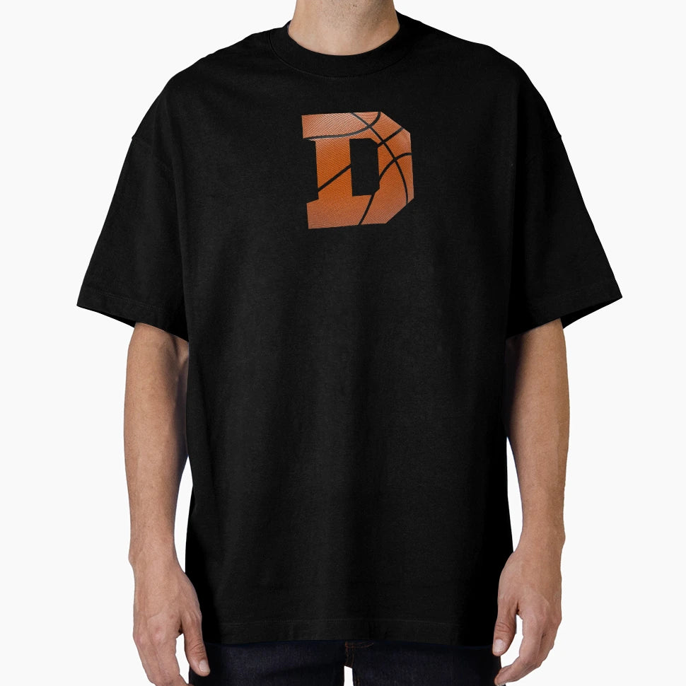 Personalized Basketball Monogram Initial D T-Shirt - Novelty Apparel Unisex - T-Shirt, Sweatshirt, Hoodie