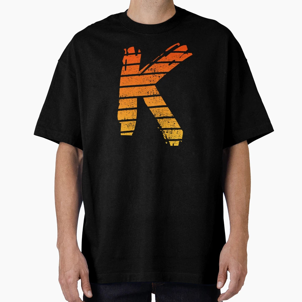 Letter K Initials T-Shirt - Unique Graphic for Adults - T-Shirt, Sweatshirt, Hoodie