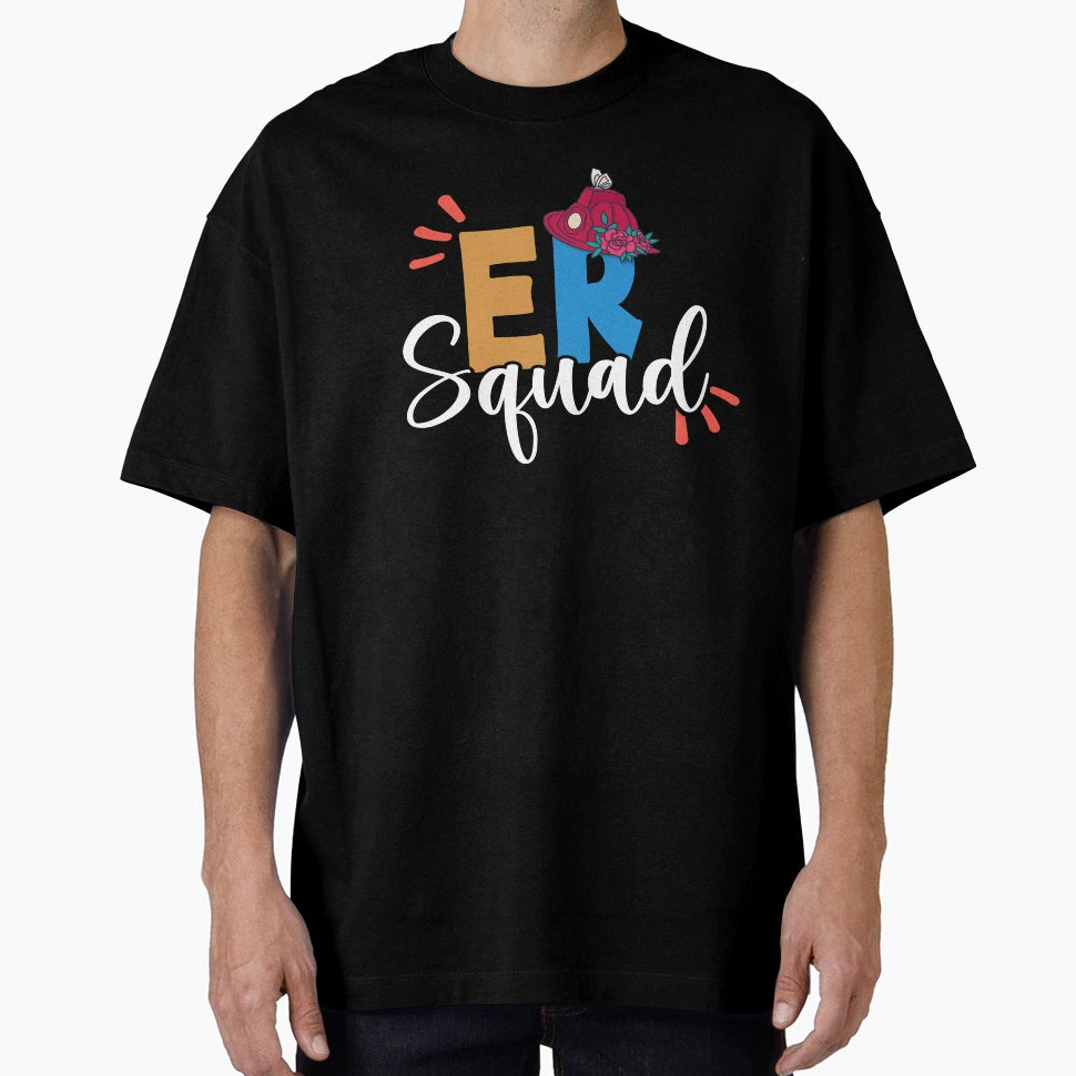 Er Squad Fireman Firefighter Gear T-Shirt - Minimalist Print for Adults - T-Shirt, Sweatshirt, Hoodie