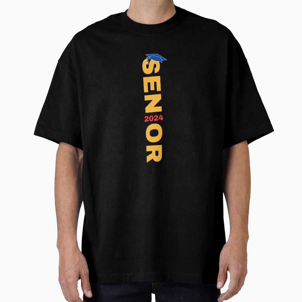Senior 2024 Class 2024 Graduation T-Shirt - Custom Art Print for Adults - T-Shirt, Sweatshirt, Hoodie