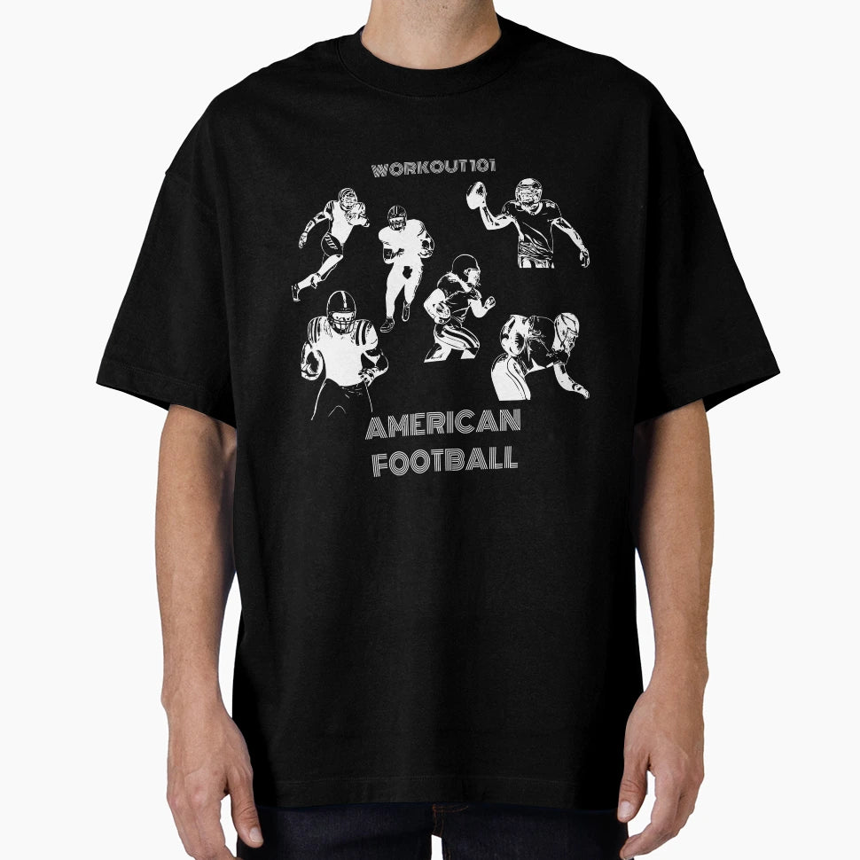 American Football Workout 101 T-Shirt - Novelty Apparel for Adults - T-Shirt, Sweatshirt, Hoodie