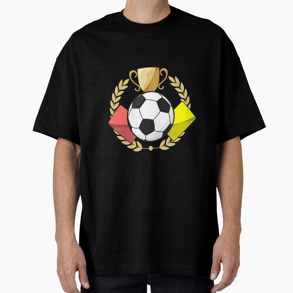 Soccer Red Yellow Card Trophy T-Shirt - Graphic Print Men Women - T-Shirt, Sweatshirt, Hoodie