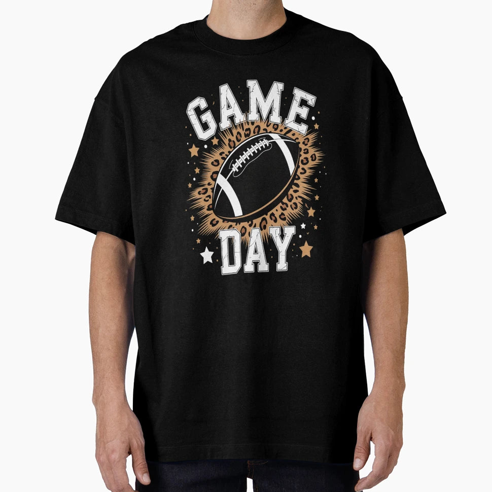 Football Leopard Football Fan Football Game T-Shirt - Trendy Graphic Unisex - T-Shirt, Sweatshirt, Hoodie