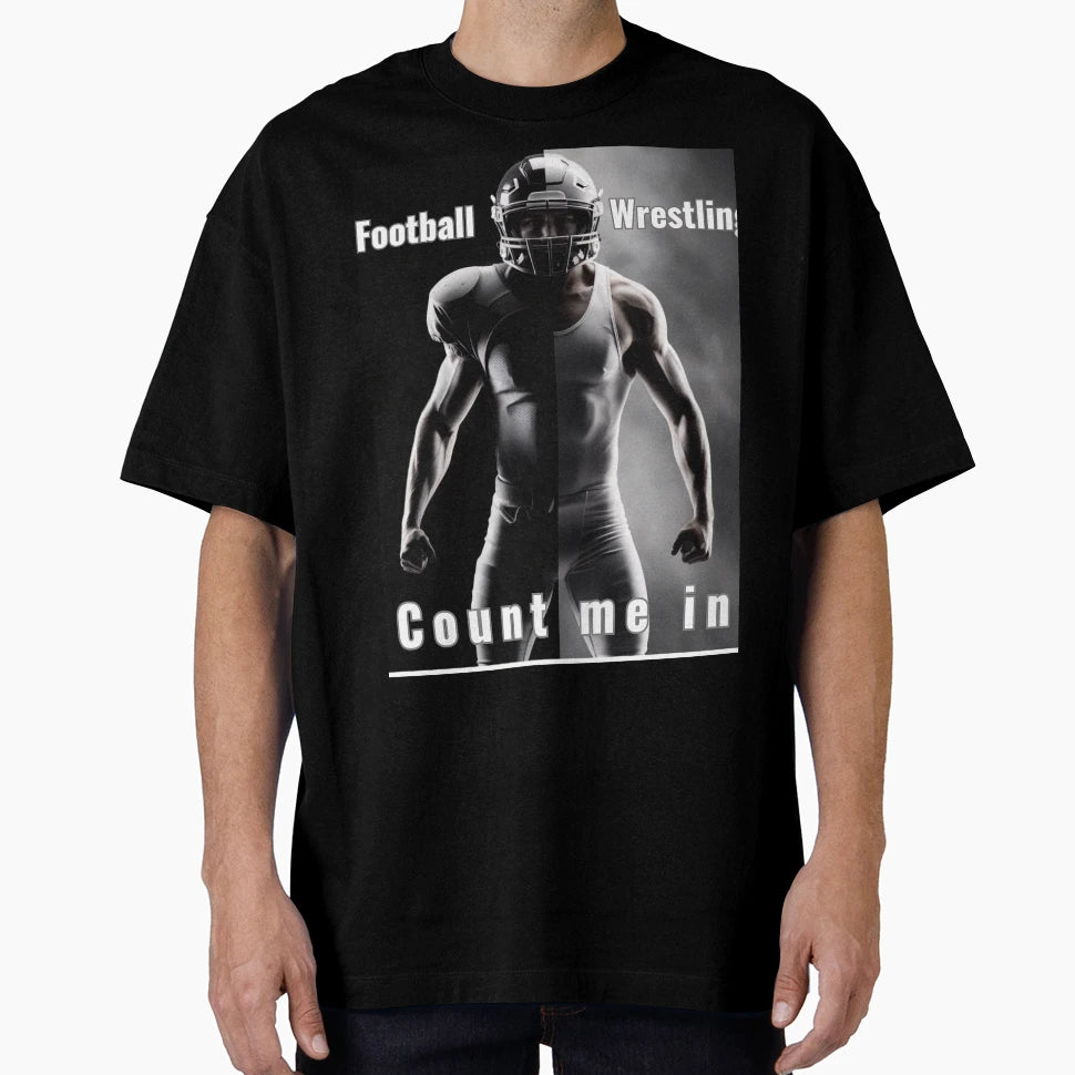 It Involves Football And Wrestling T-Shirt - Minimalist Print Men Women - T-Shirt, Sweatshirt, Hoodie