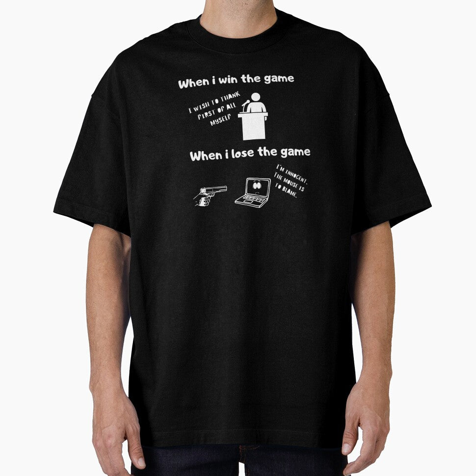When I win the game VS lose Test illsutration design - Adult & Kids T-Shirts, Sweatshirts & Hoodies apparel design preview 1
