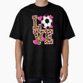 Love Soccer Leopard Soccer T-Shirt - Graphic Print for Adults - T-Shirt, Sweatshirt, Hoodie