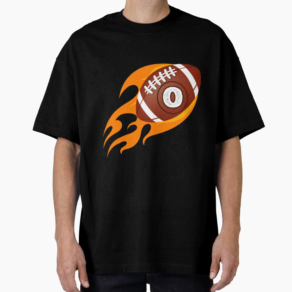 Monogram O Football Fireball T-Shirt - Novelty Apparel Men Women - T-Shirt, Sweatshirt, Hoodie