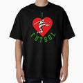 I Love Futbol Striker Heart T-Shirt - Fun Novelty Design for Adults - T-Shirt, Sweatshirt, Hoodie