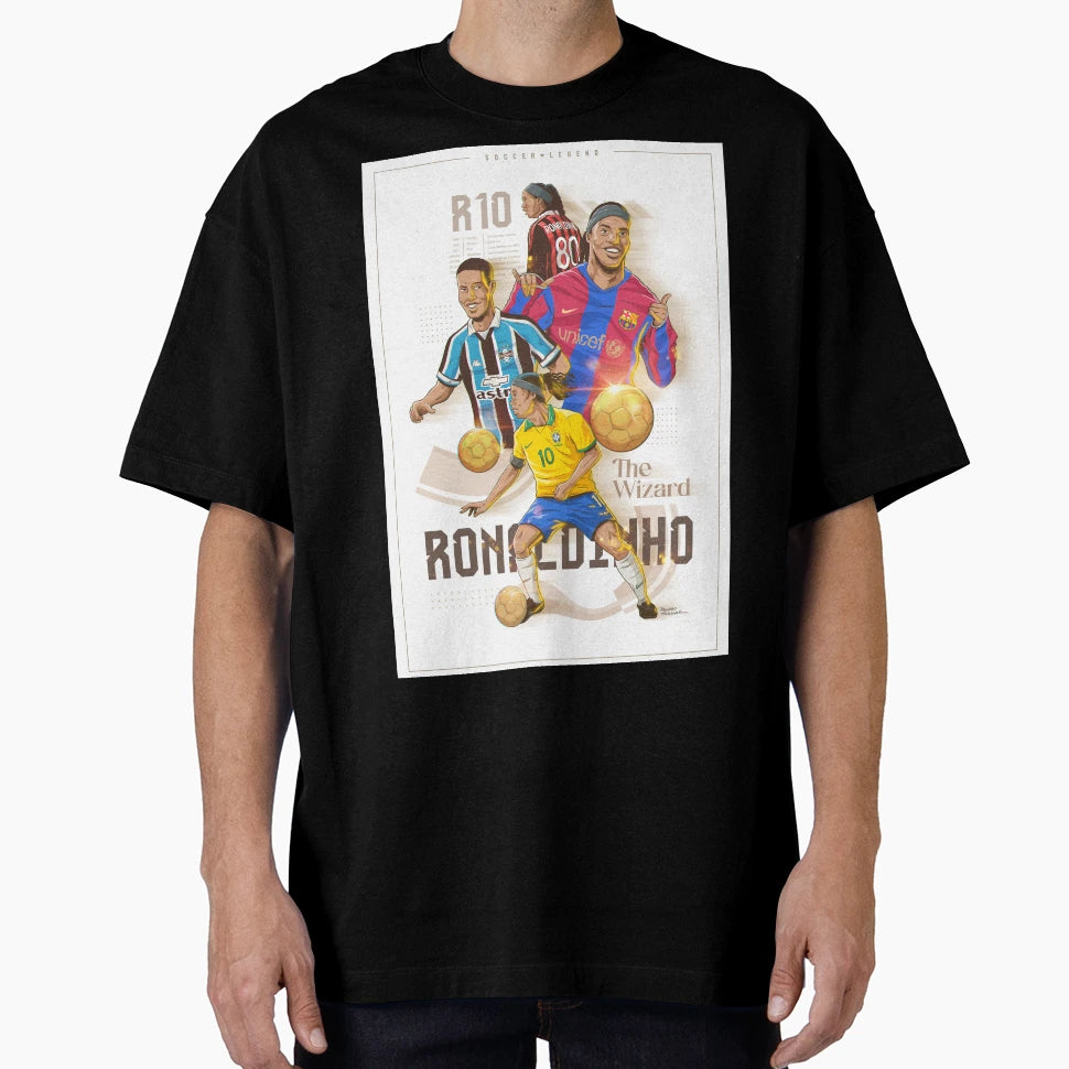 Ronaldinho R10 T-Shirt - Minimalist Print Men Women - T-Shirt, Sweatshirt, Hoodie