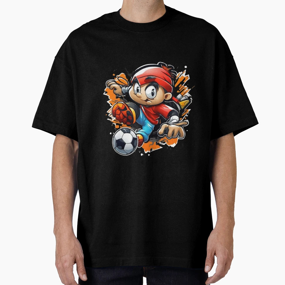 Cartoon Kickoff Soccer Shenanigans T-Shirt - Novelty Apparel for Adults - T-Shirt, Sweatshirt, Hoodie