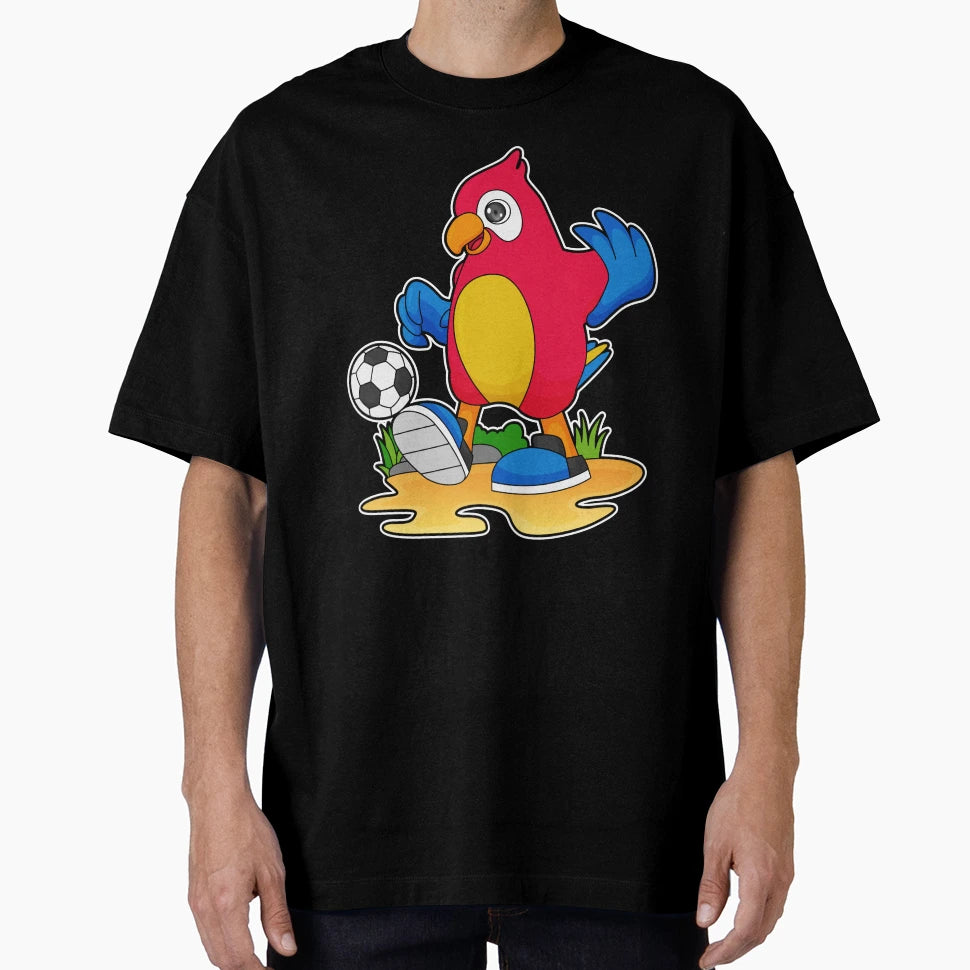 Parrot As Soccer Player Soccer T-Shirt - Custom Art Print for Adults - T-Shirt, Sweatshirt, Hoodie