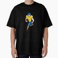 American Football Running Back Cartoon T-Shirt - Minimalist Print Unisex - T-Shirt, Sweatshirt, Hoodie