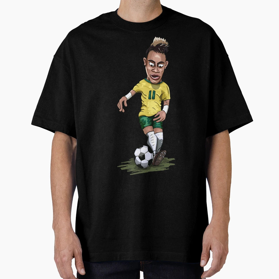 Mascot Cartoon Neymar Football Player T-Shirt - Unique Graphic for Adults - T-Shirt, Sweatshirt, Hoodie