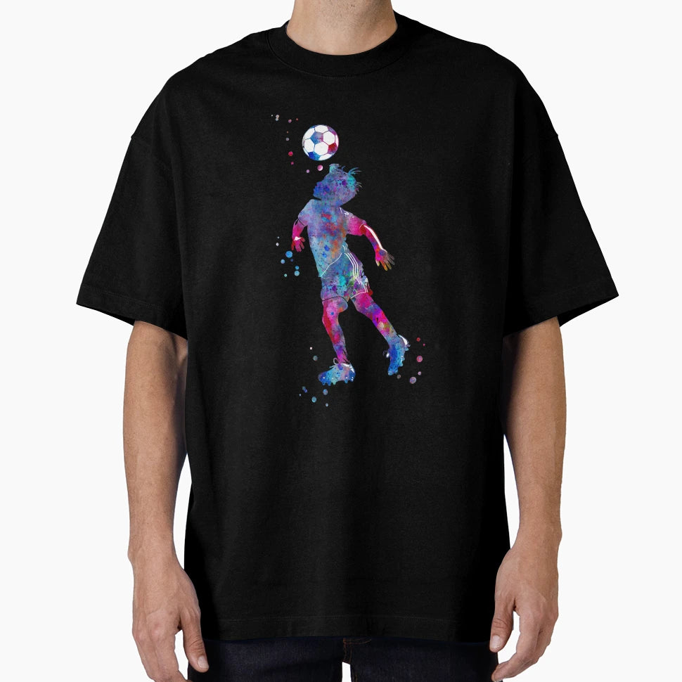 Soccer Player Little Heading Ball T-Shirt - Casual Everyday Wear Unisex - T-Shirt, Sweatshirt, Hoodie