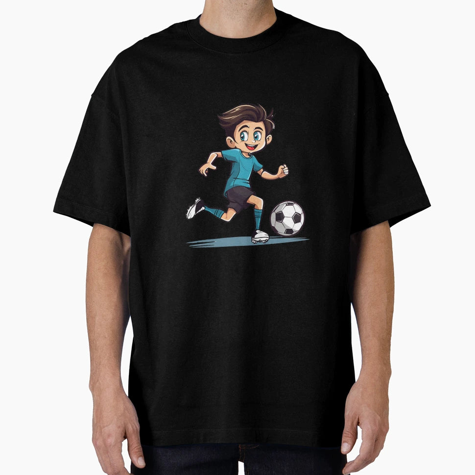 Cartoon Soccer Ball Logo Illustration T-Shirt - Novelty Apparel Men Women - T-Shirt, Sweatshirt, Hoodie