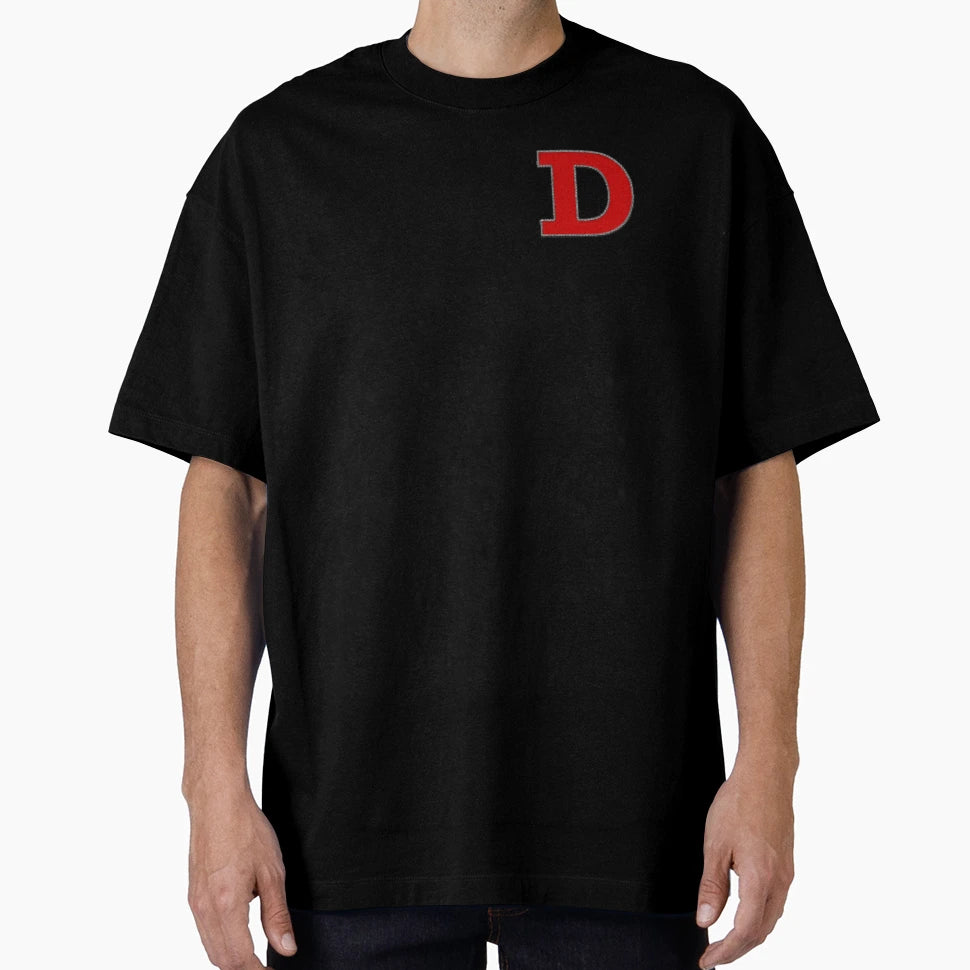 D Initial Letter Patch T-Shirt - Unique Graphic Unisex - T-Shirt, Sweatshirt, Hoodie