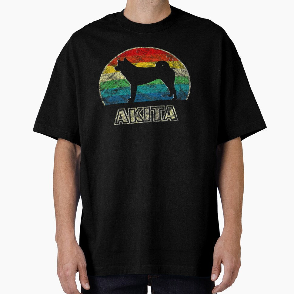 Akita Vintage Style Dog Gift Love by BargerStore - Adult & Kids T-Shirts, Sweatshirts & Hoodies apparel design preview 1