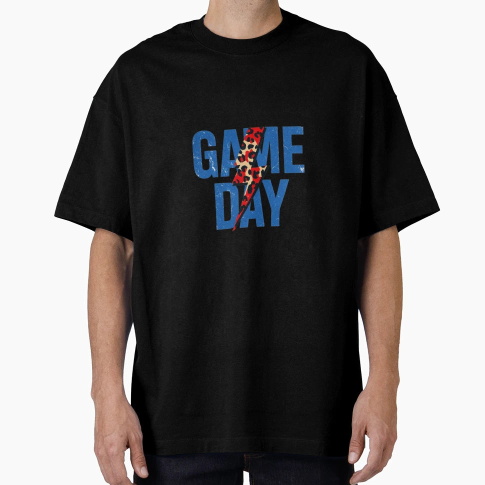 Trendy Distressed Game Day Leopard T-Shirt - Aesthetic Graphic Unisex - T-Shirt, Sweatshirt, Hoodie