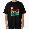 Good Vibes Only Positive Motivational Quote Retro - Adult & Kids T-Shirts, Sweatshirts & Hoodies apparel design preview 1