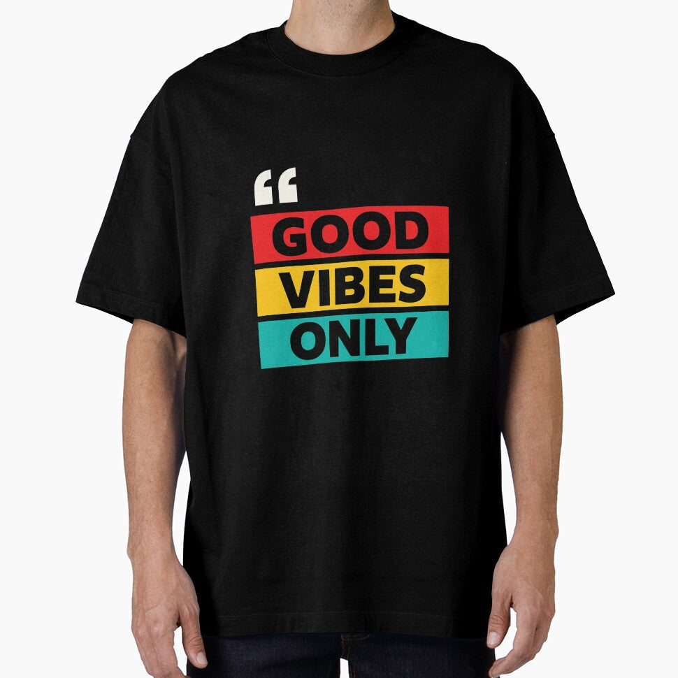Good Vibes Only Positive Motivational Quote Retro - Adult & Kids T-Shirts, Sweatshirts & Hoodies apparel design preview 1