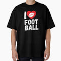I Love Football Motif American Sport T-Shirt - Fun Novelty Design Unisex - T-Shirt, Sweatshirt, Hoodie