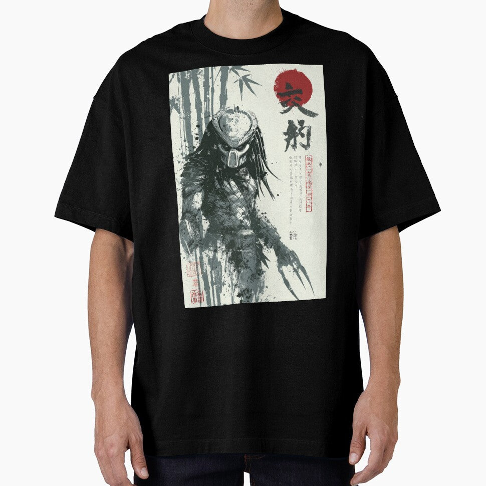 The Predator Sumi-e Warm Green by AnimeArsenalPrints - Adult & Kids T-Shirts, Sweatshirts & Hoodies apparel design preview 1