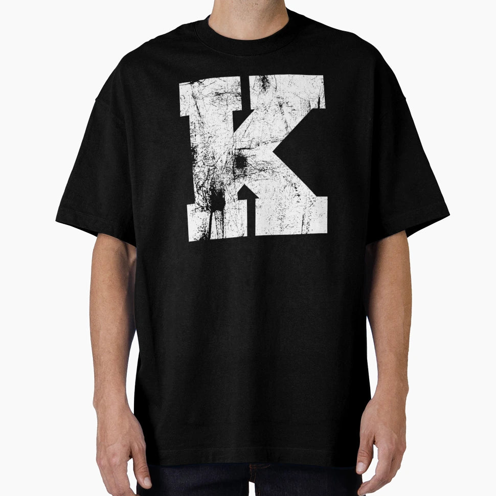Letter K Initials T-Shirt - Graphic Print Unisex - T-Shirt, Sweatshirt, Hoodie