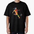 Soccer Player Kick Watercolor Silhouette T-Shirt - Graphic Print Men Women - T-Shirt, Sweatshirt, Hoodie