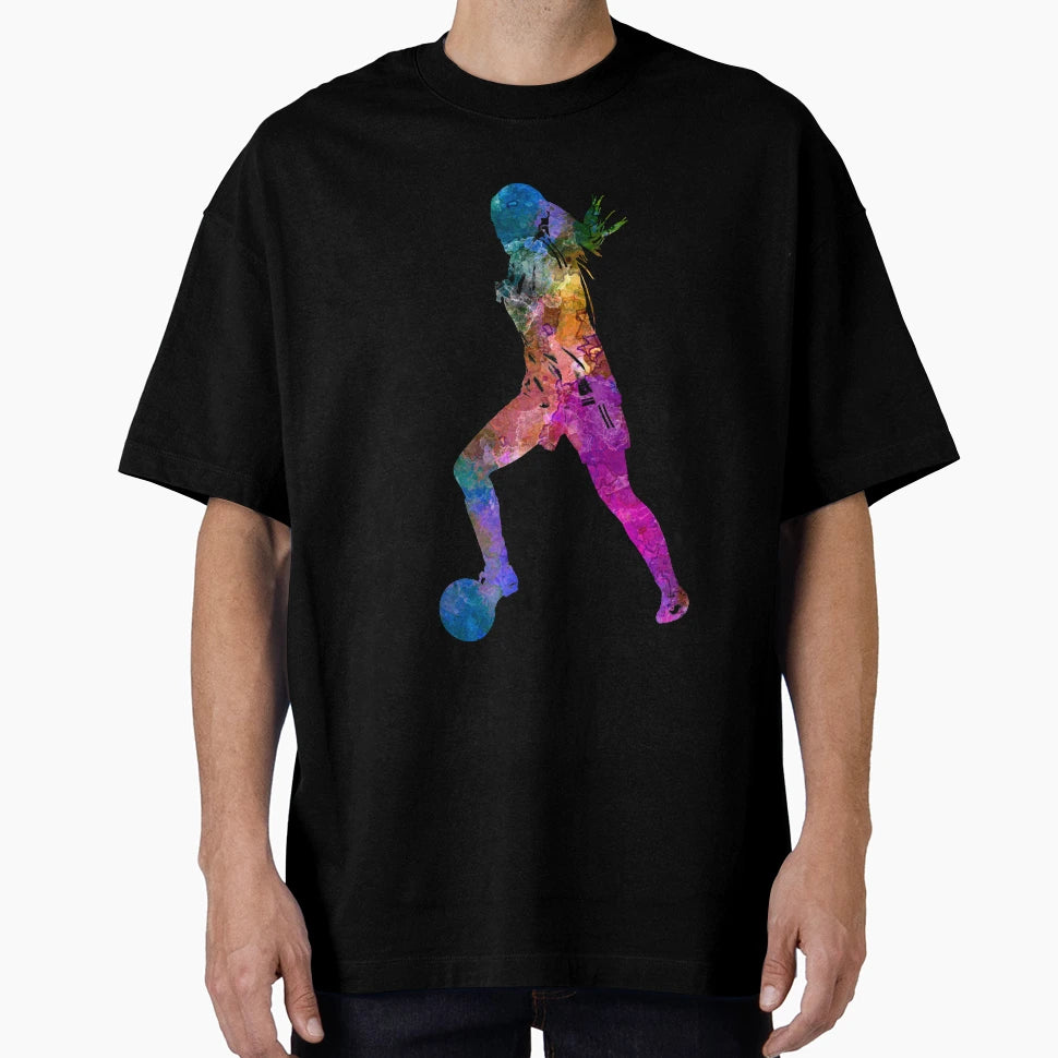 Playing Soccer Football Player Silhouette T-Shirt - Trendy Graphic Unisex - T-Shirt, Sweatshirt, Hoodie