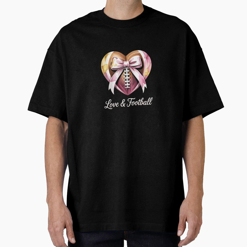 Love Football T-Shirt - Graphic Print Unisex - T-Shirt, Sweatshirt, Hoodie