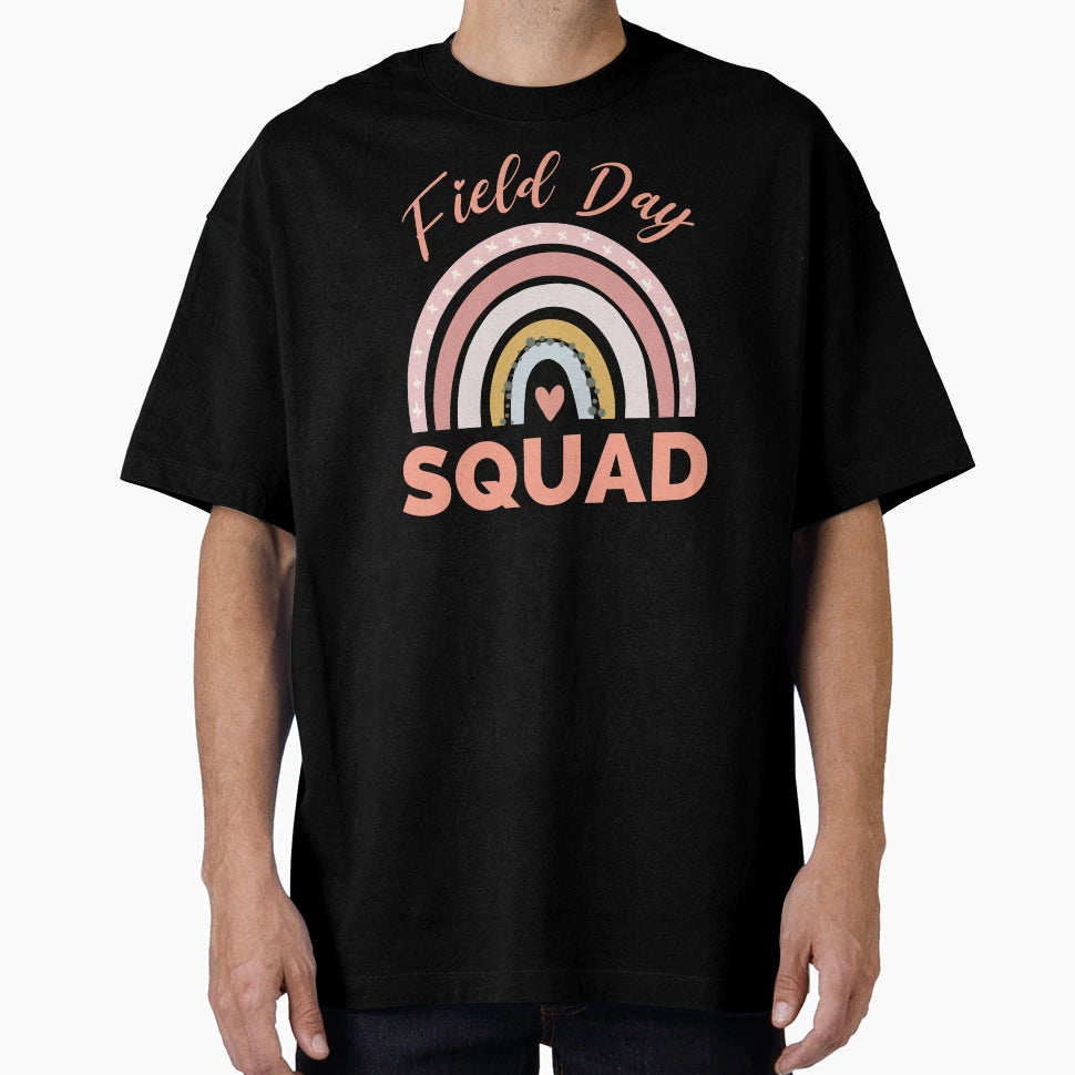 Boho Rainbow Field Day Squad T-Shirt - Novelty Apparel Unisex - T-Shirt, Sweatshirt, Hoodie