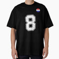 Netherlands Soccer Number 8 Vintage Sports Fan by - Adult & Kids T-Shirts, Sweatshirts & Hoodies apparel design preview 1