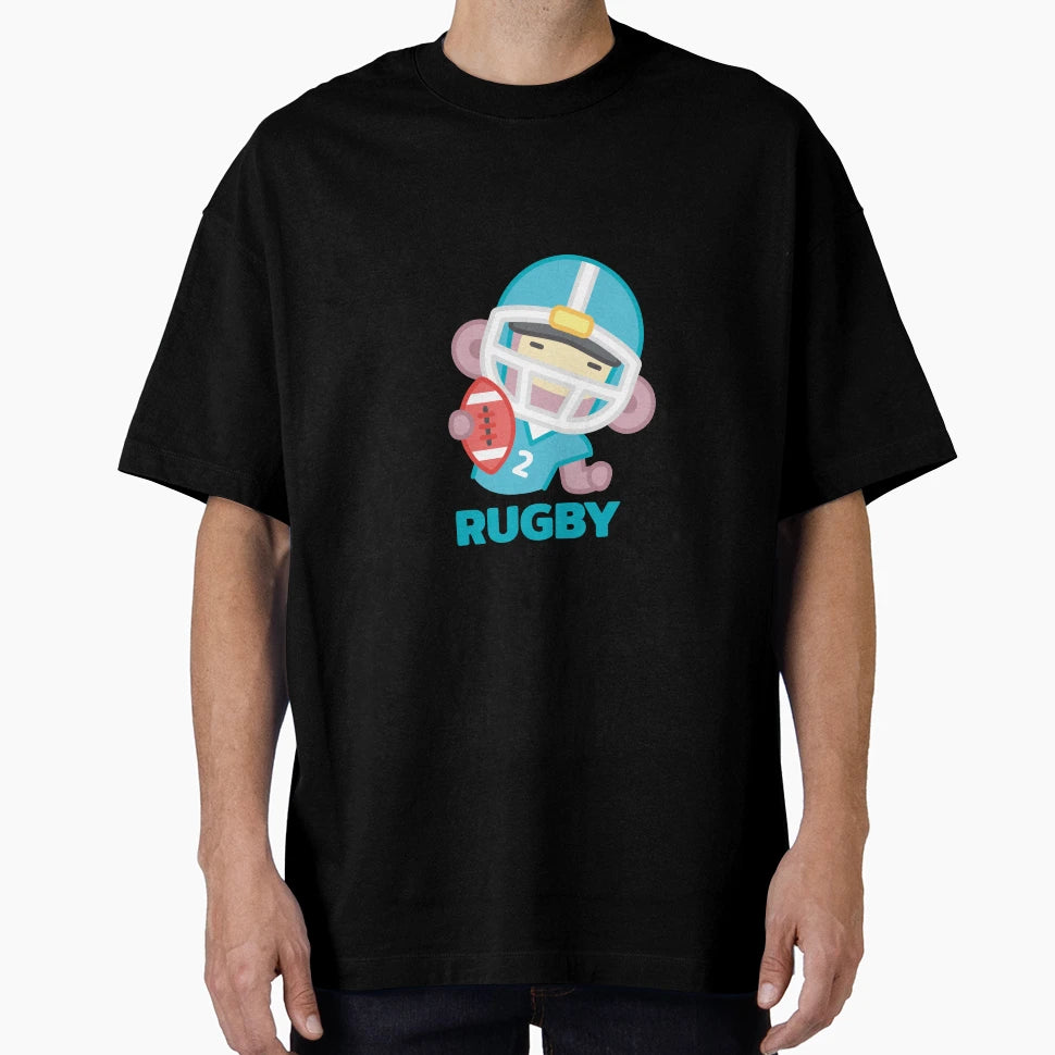 Monkey Rugby Mascot Jersey Number 2 T-Shirt - Custom Art Print for Adults - T-Shirt, Sweatshirt, Hoodie
