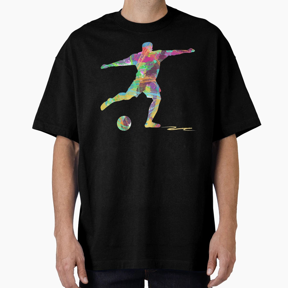 Soccer Player Silhouette T-Shirt - Novelty Apparel for Adults - T-Shirt, Sweatshirt, Hoodie