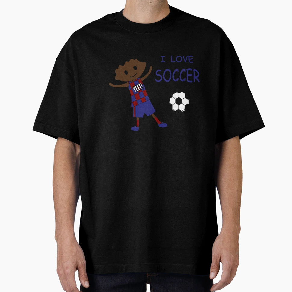 I Love Soccer Black Barcelona Fan T-Shirt - Streetwear Style Men Women - T-Shirt, Sweatshirt, Hoodie