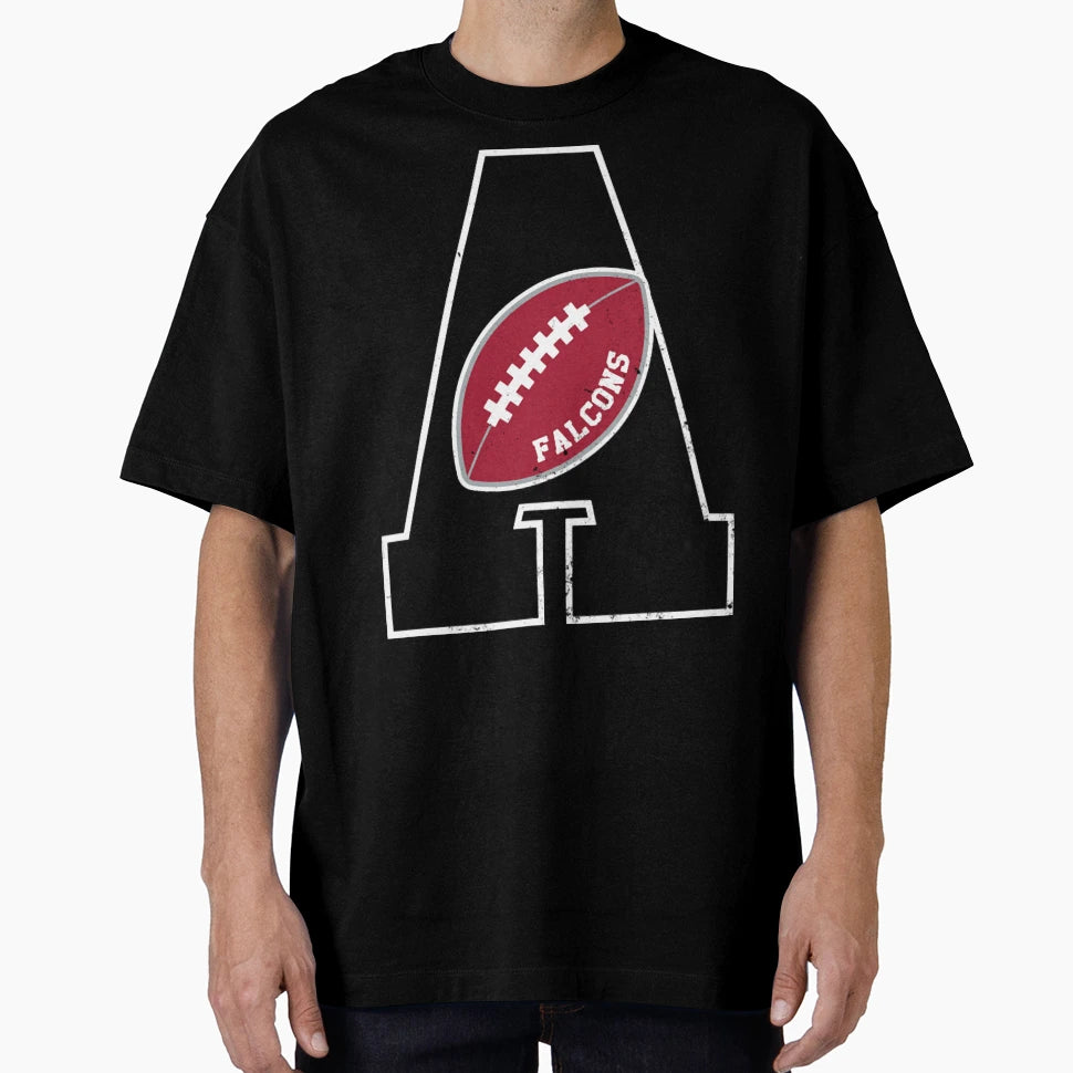 Big Bold Atlanta Falcons Monogram T-Shirt - Custom Art Print Men Women - T-Shirt, Sweatshirt, Hoodie
