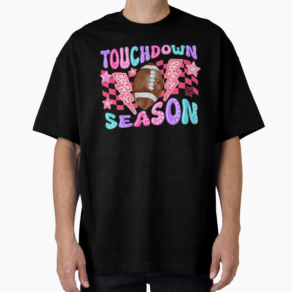 Colorful Touchdown Season T-Shirt - Trendy Graphic Men Women - T-Shirt, Sweatshirt, Hoodie