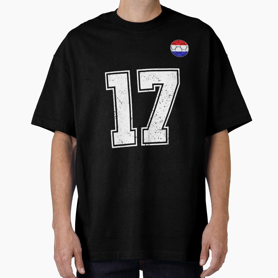 Netherlands Soccer Number 17 Vintage Sports Fan by - Adult & Kids T-Shirts, Sweatshirts & Hoodies apparel design preview 1