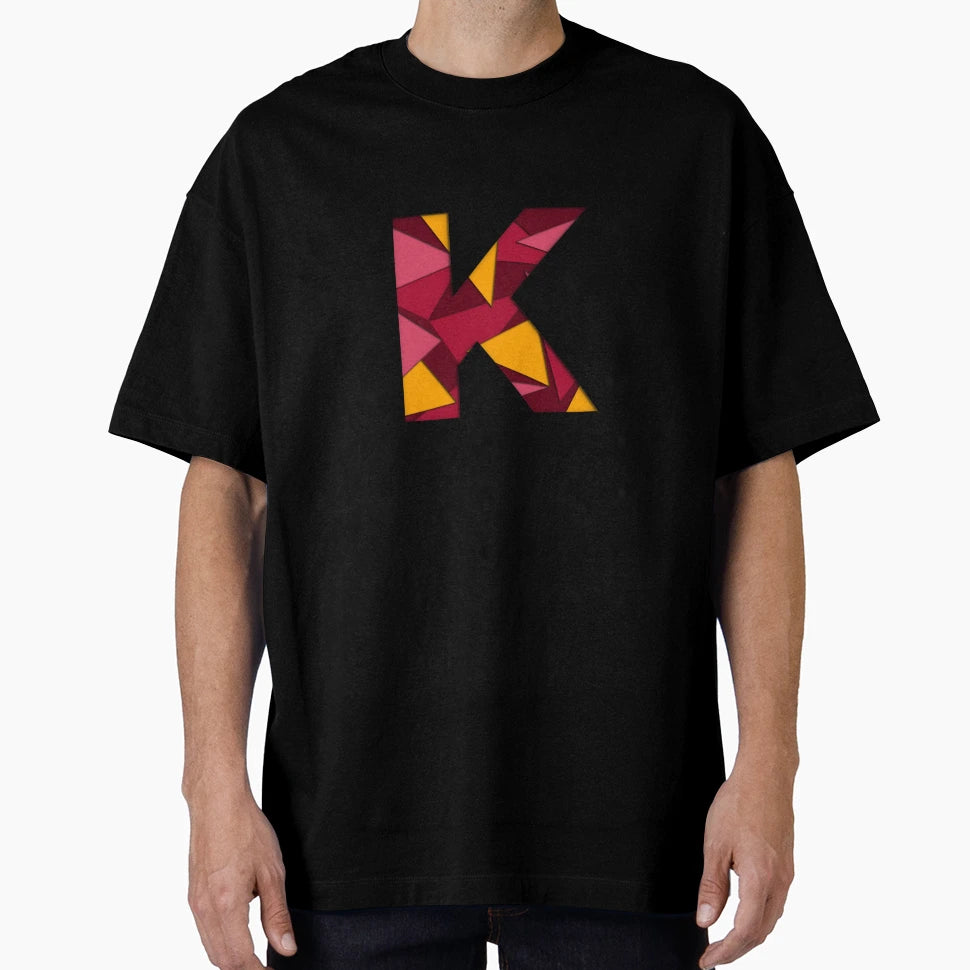 K Letter Monogram T-Shirt - Novelty Apparel Men Women - T-Shirt, Sweatshirt, Hoodie
