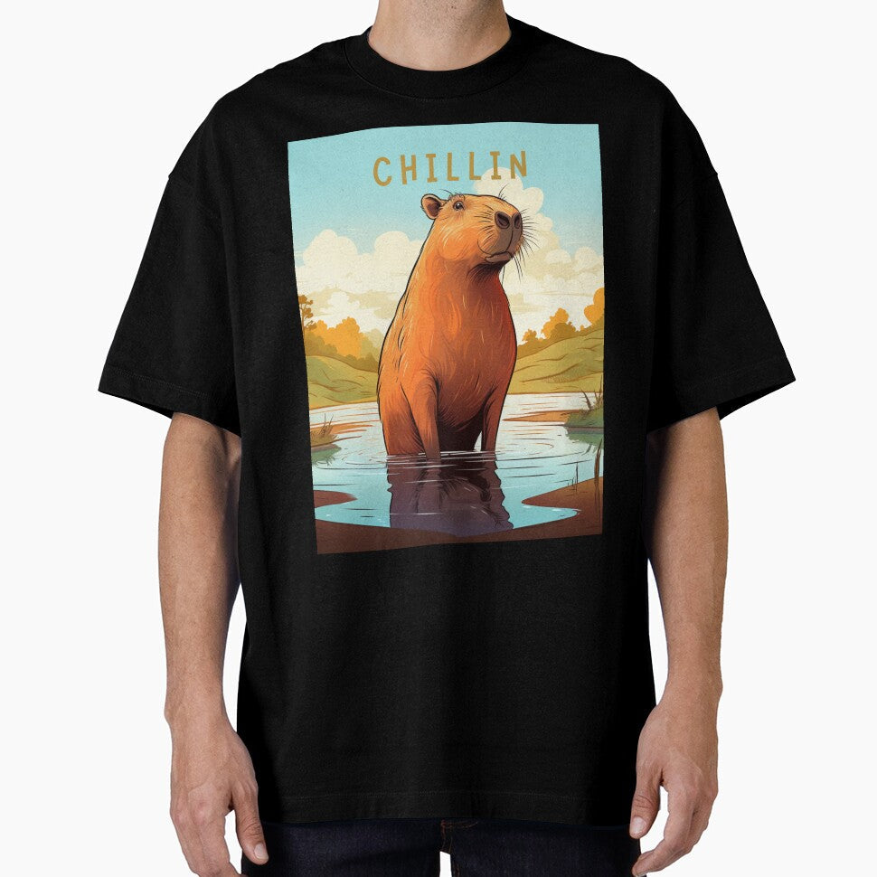 Capybara Slay Chillin by MinimalAesthet - Adult & Kids T-Shirts, Sweatshirts & Hoodies apparel design preview 1
