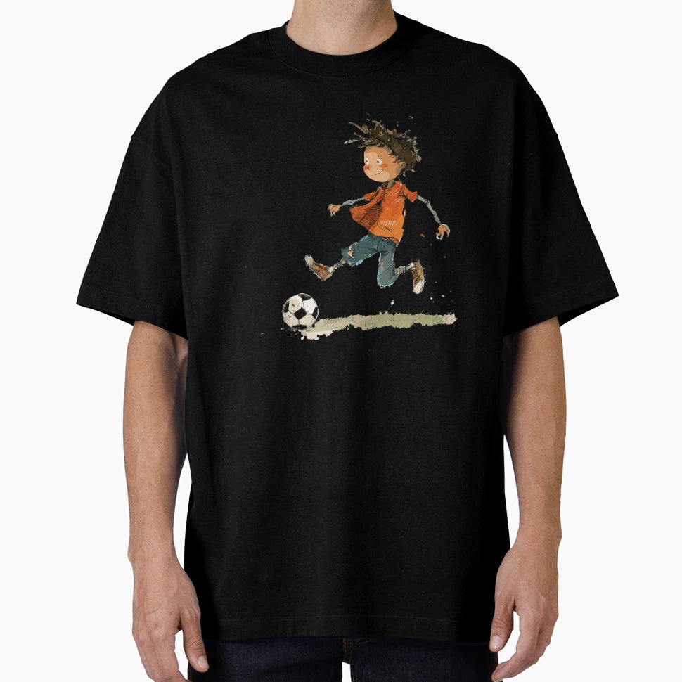 Little Playing Soccer T-Shirt - Minimalist Print Unisex - T-Shirt, Sweatshirt, Hoodie