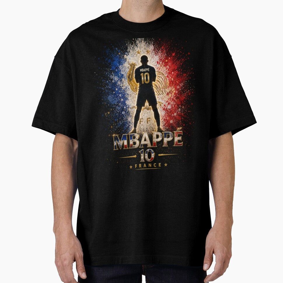 Kylian Mbappé France Football Inspired Design - Adult & Kids T-Shirts, Sweatshirts & Hoodies apparel design preview 1