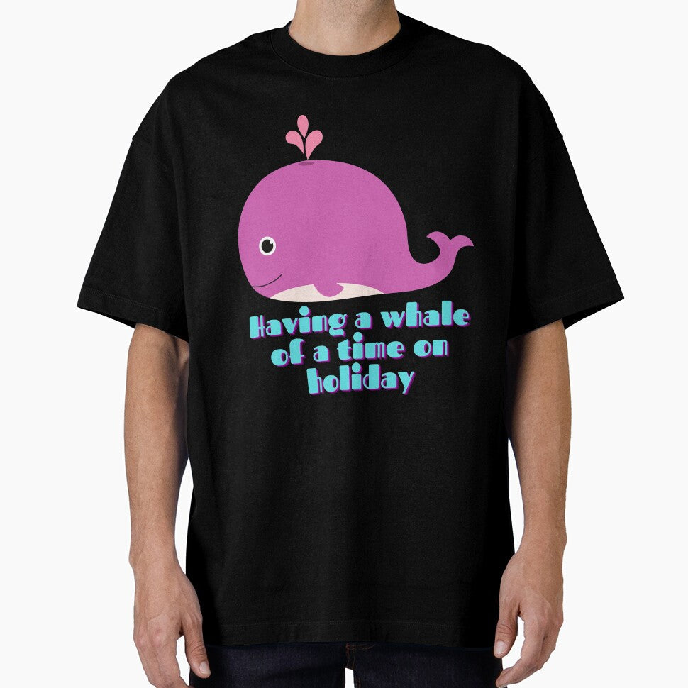 Having a whale of time on holiday by PinkArtDesigns - Adult & Kids T-Shirts, Sweatshirts & Hoodies apparel design preview 1