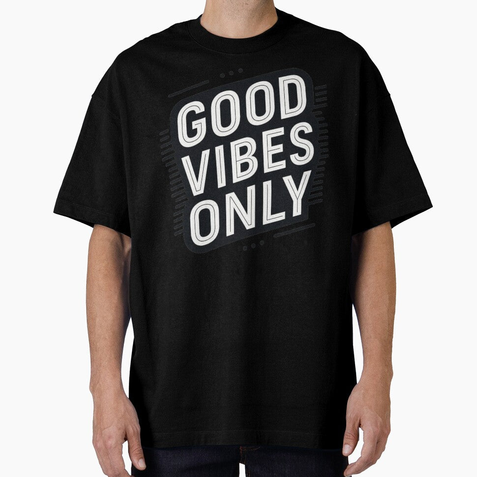 Good Vibes Only Funny Motivational Typography Design - Adult & Kids T-Shirts, Sweatshirts & Hoodies apparel design preview 1
